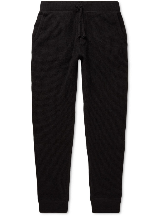 Photo: Polo Ralph Lauren - Tapered Waffle-Knit Cashmere Drawstring Trousers - Black