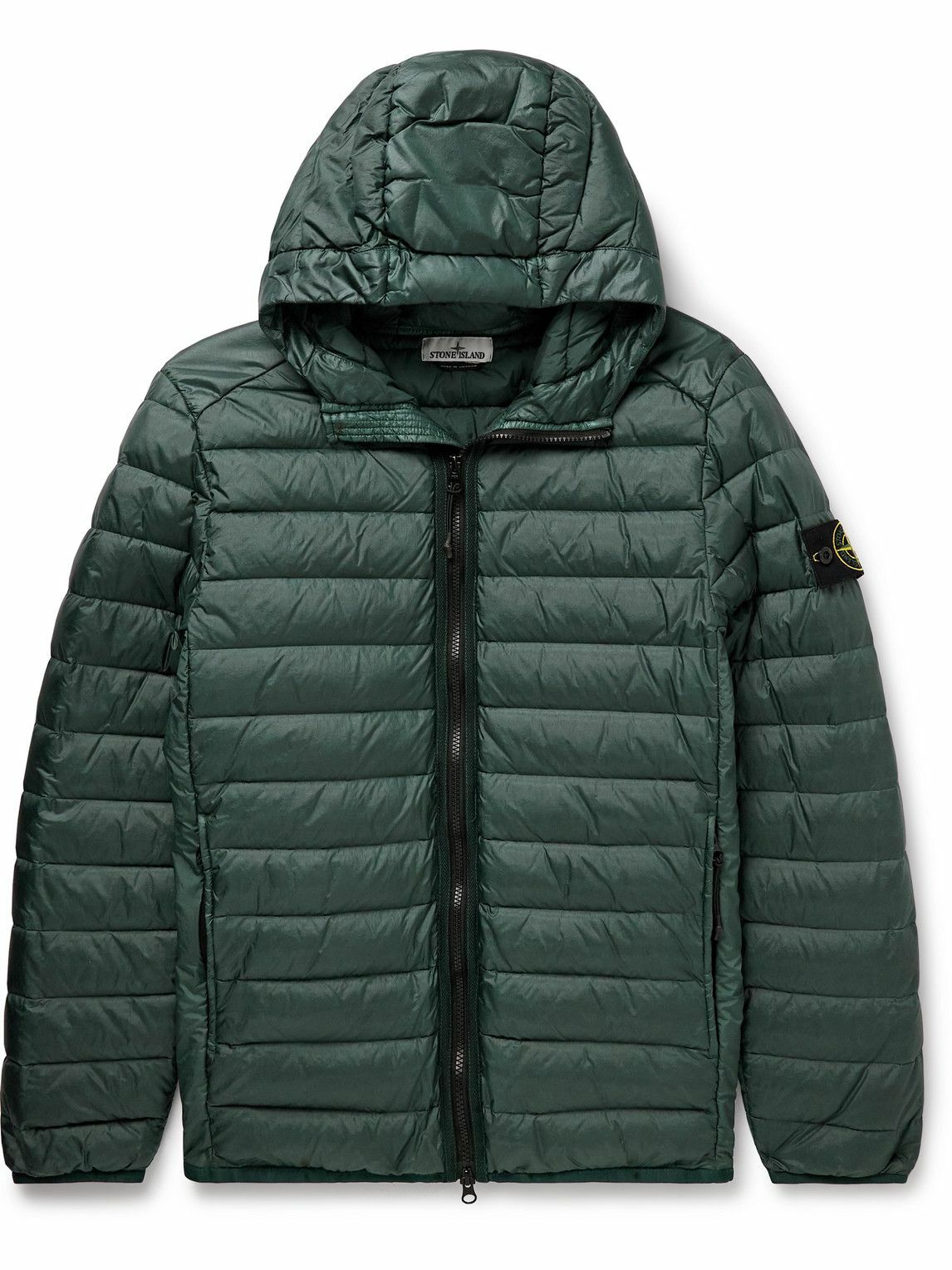 ジャケット・アウター STONE  GARMENT DYED DOWN JACKET S Stone Island - Slim-Fit Garment-Dyed Quilted Recycled-Shell Down