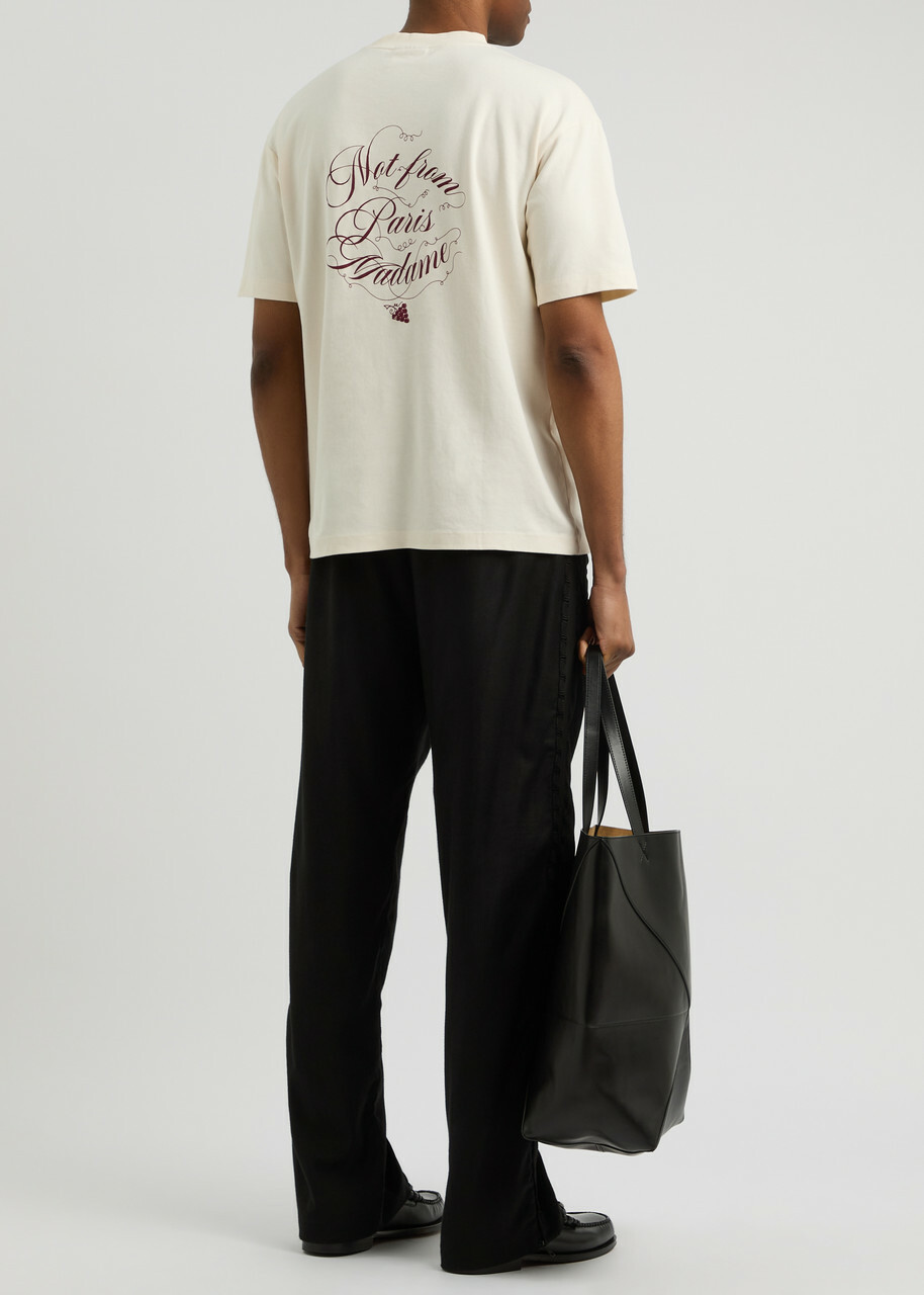 DRÔLE DE Monsieur Logo-print Cotton T-shirt Cream