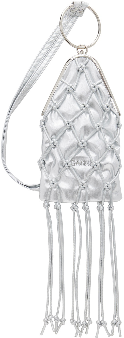 GANNI / Occasion Top Handle Bag silver 【公式通販】