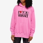 Versace Women's I Love Print Hoody in Pink