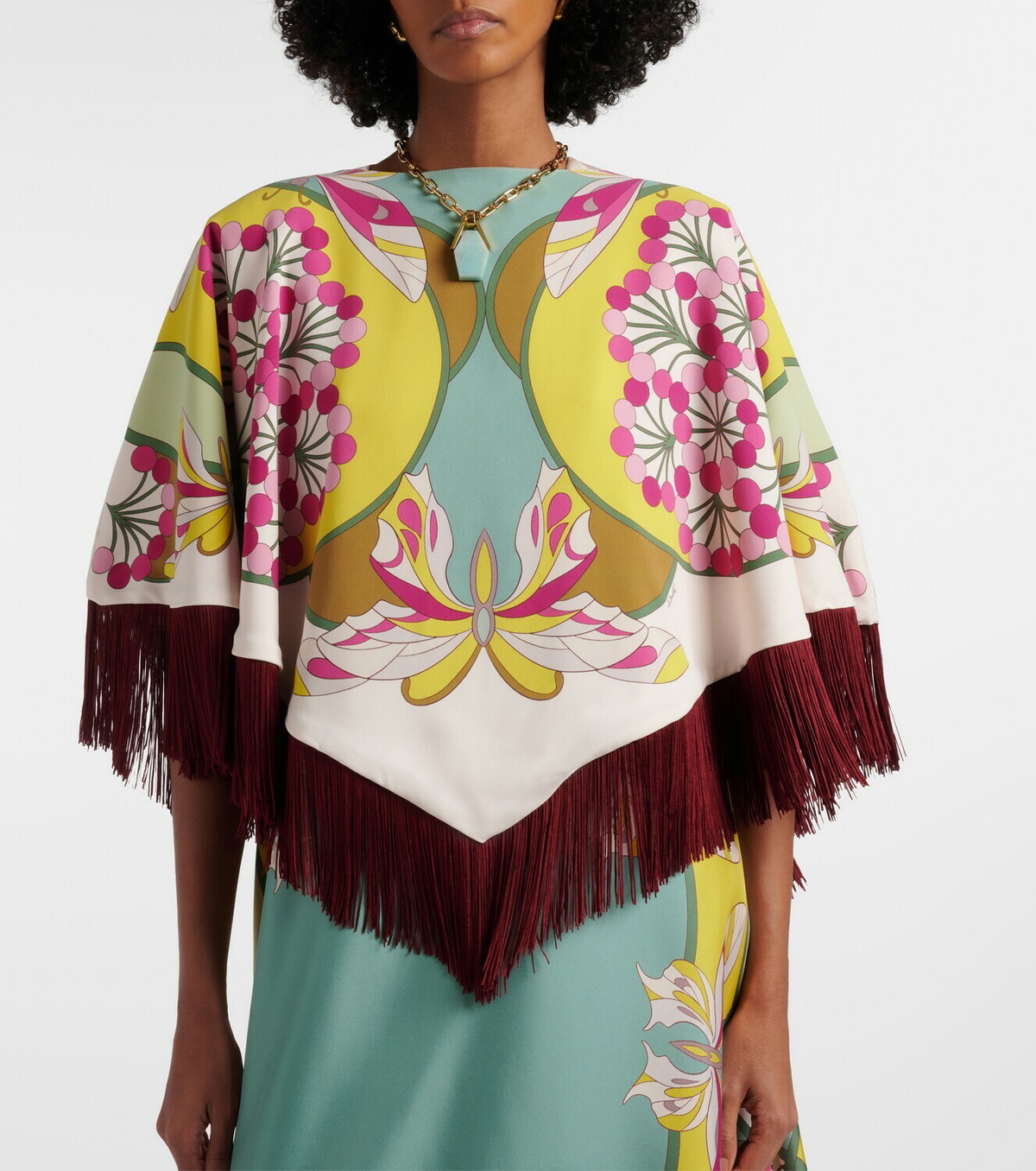 La DoubleJ Florette Placée reversible satin poncho
