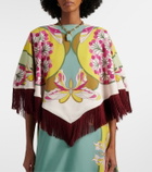 La DoubleJ Florette Placée reversible satin poncho