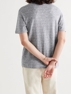 MR P. - Mélange Cotton and Linen-Blend T-Shirt - Blue - XS