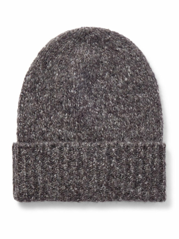 Photo: Johnstons of Elgin - Brushed Cashmere and Silk-Blend Beanie