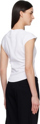 ALAÏA White Cap Cotton T-shirt