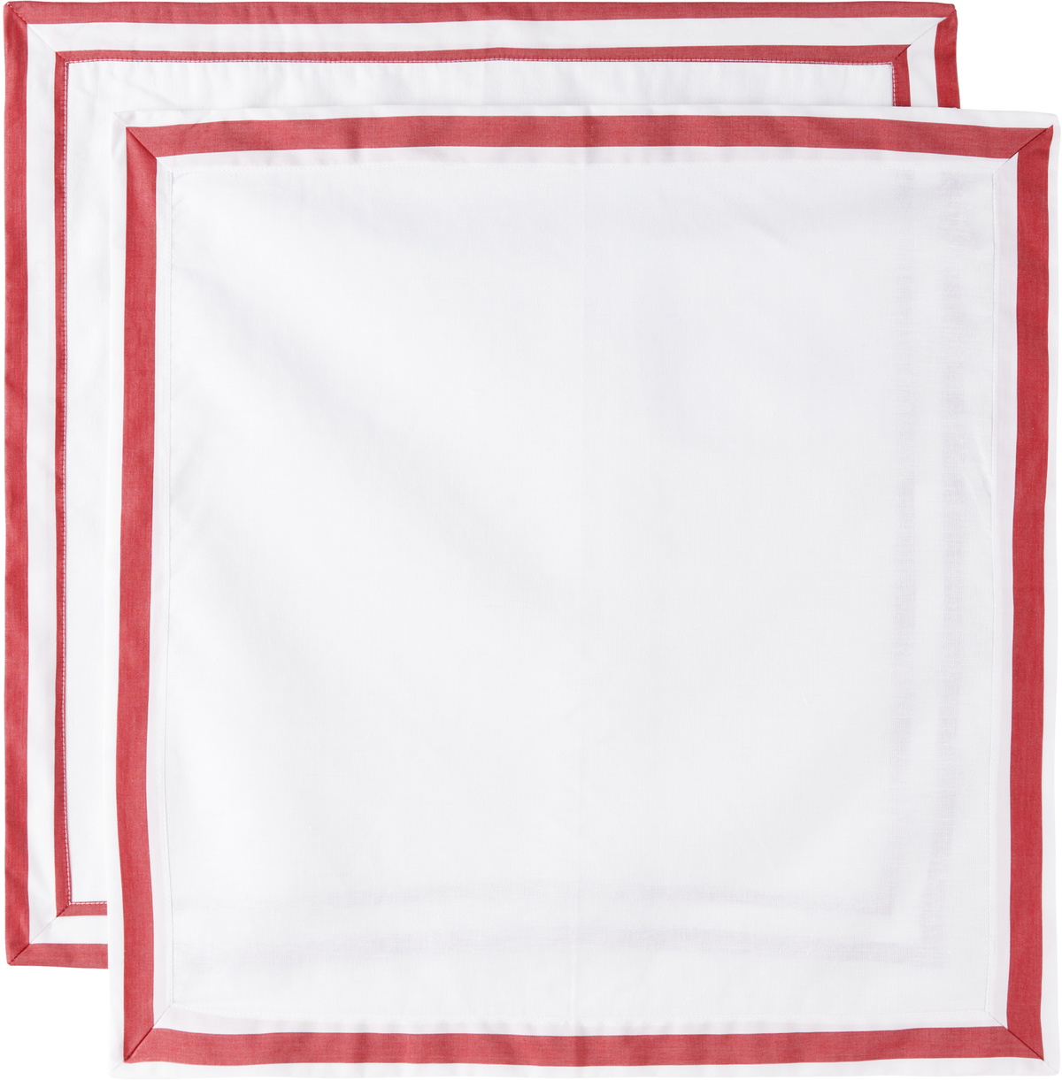 Gohar World Two-Pack White & Red Dinner Napkins