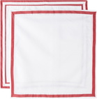 Gohar World Two-Pack White & Red Dinner Napkins