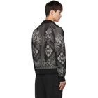 Alexander McQueen Black and White Ivy Lace Bomber Jacket