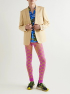 GUCCI - Logo-Jacquard Stretch-Knit Tights - Pink