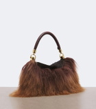 Chloé Marcie Foulard Small shearling shoulder bag