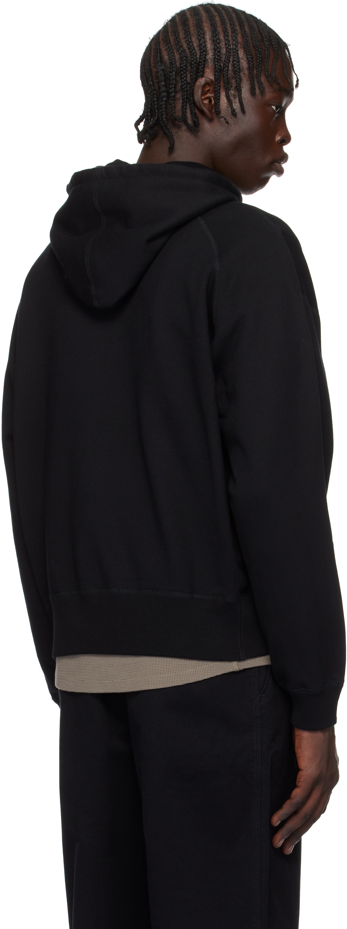 Reigning Champ Black Midweight Terry Relaxed Hoodie
