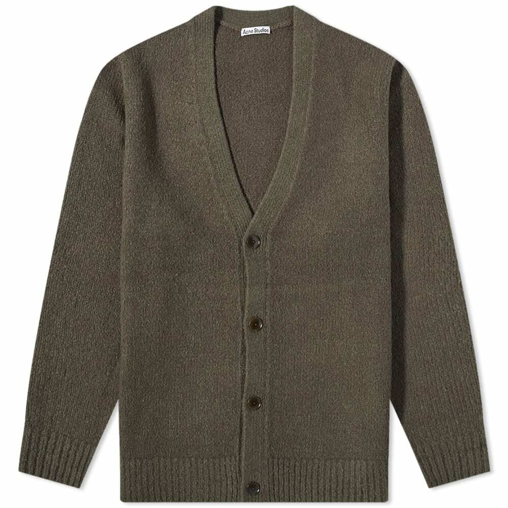 Acne Studios Men's Korval Cardigan in Forest Green Acne Studios