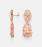 Suzanne Kalan 18kt rose gold drop earrings with opal and diamonds