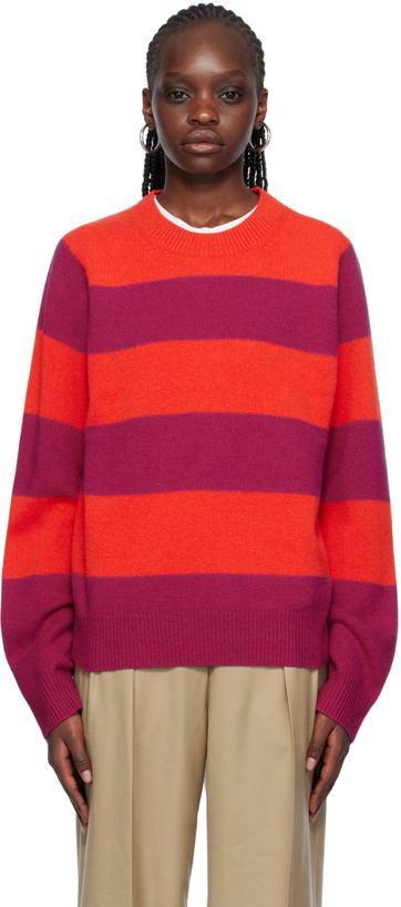 Photo: Guest in Residence Red & Purple Stripe Sweater