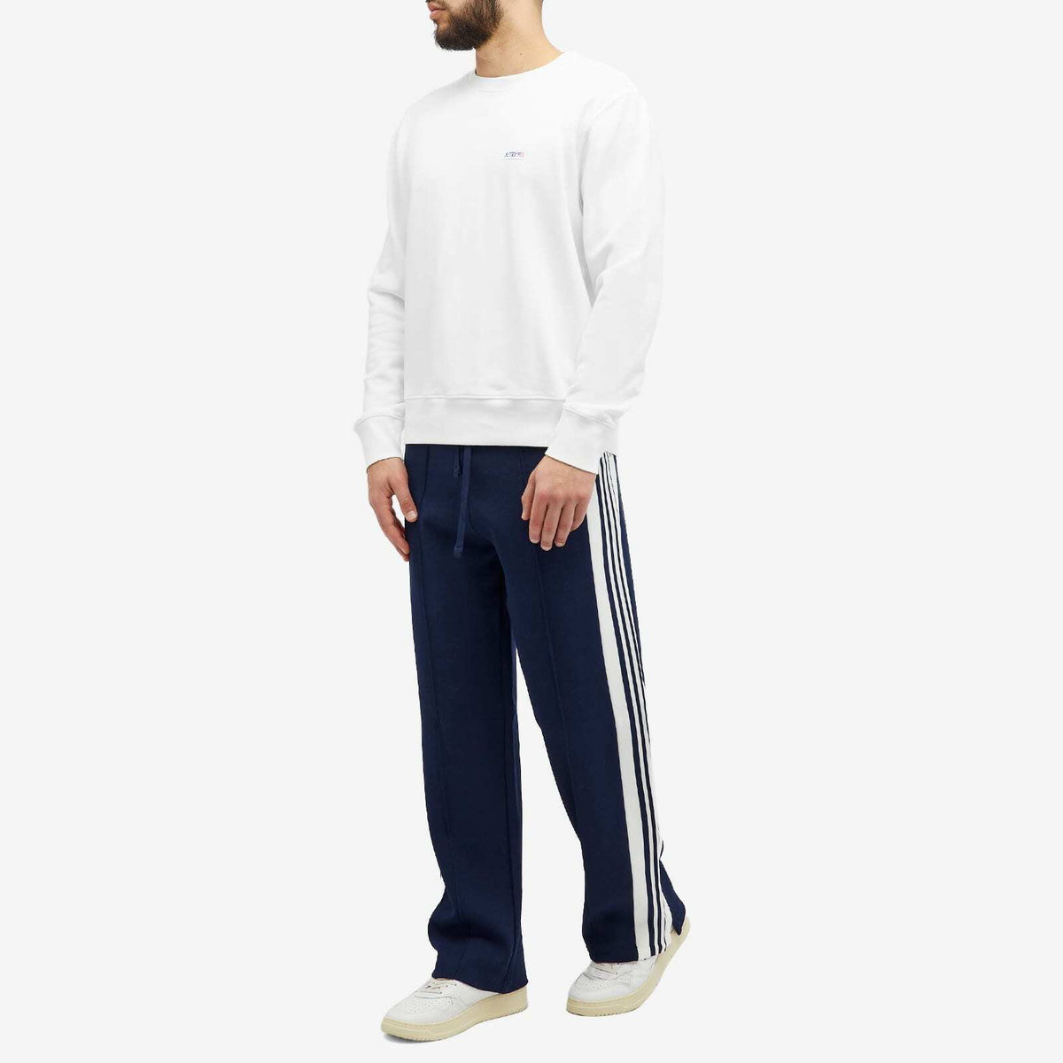 Autry Men's Side Stripe Track Pant in Blue