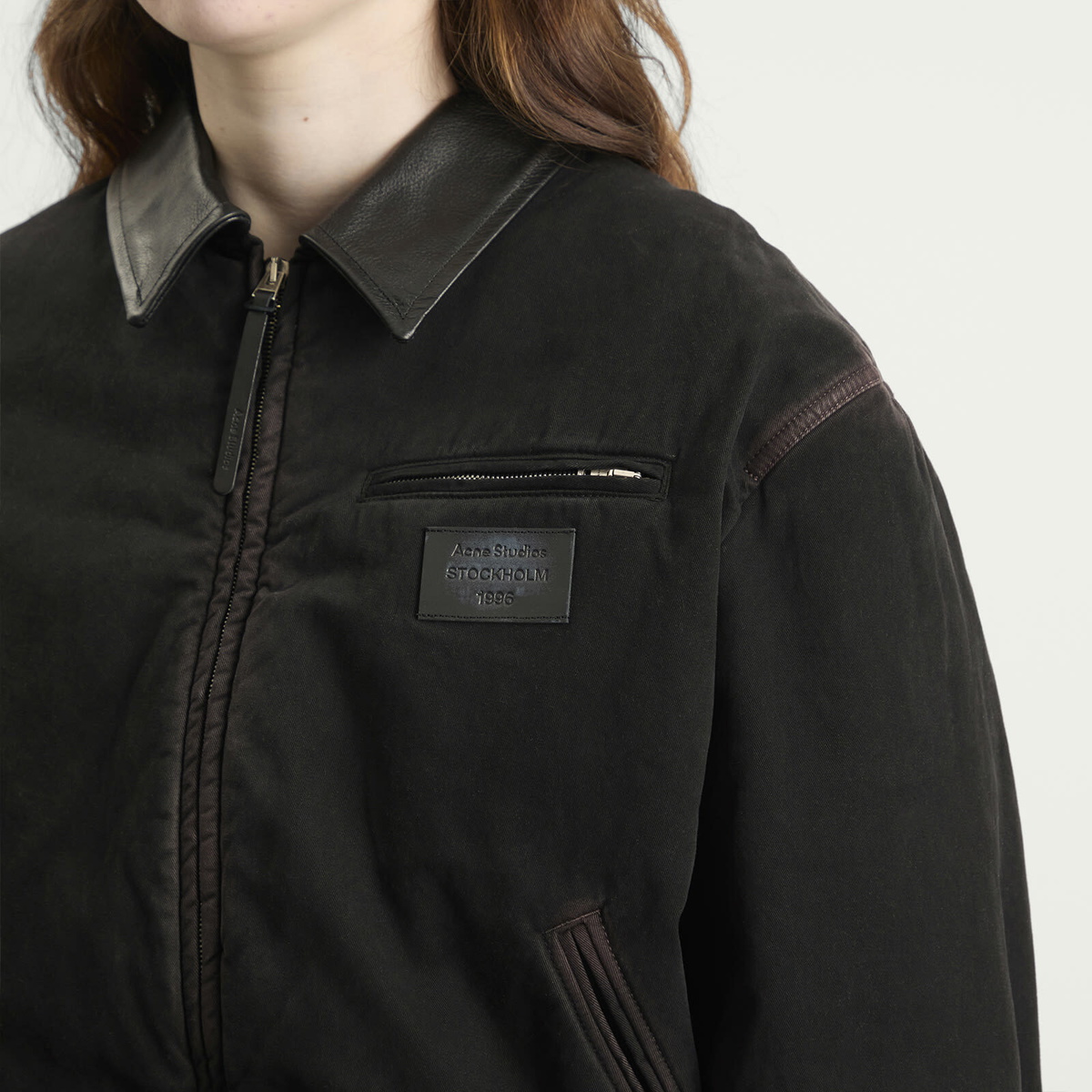 Acne Studios Women's Okra Bomber Jacket in Dark Brown