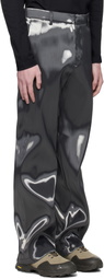 HELIOT EMIL Gray Liquid Metal Trousers