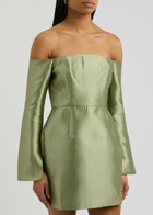 Odd Muse Ultimate Muse Off-the-shoulder Mini Dress Olive