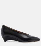 Jil Sander Arc leather pumps