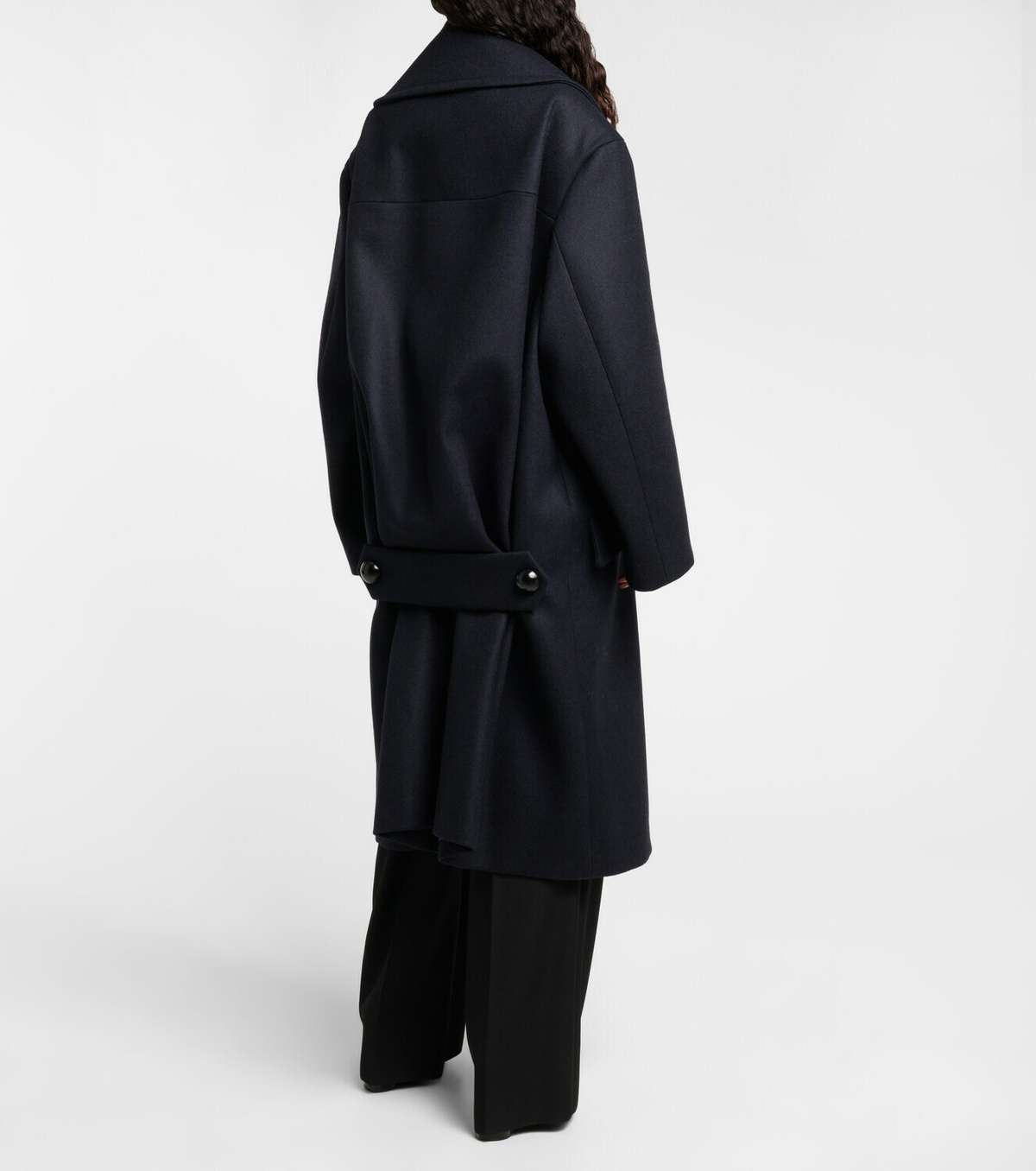Alaïa Double-breasted wool long peacoat ALAÏA