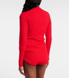 Magda Butrym Ribbed-knit turtleneck bodysuit