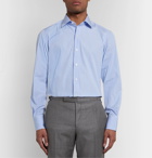 TOM FORD - Light-Blue Slim-Fit Striped Cotton-Poplin Shirt - Blue