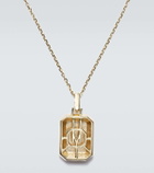 Mateo 14kt gold necklace with emerald pendant