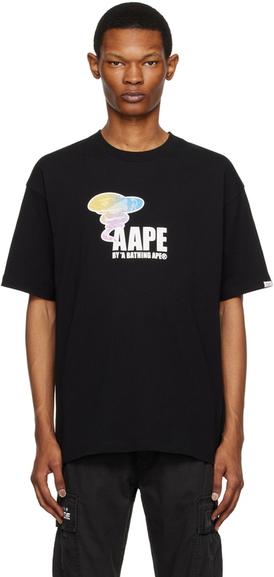 Photo: AAPE by A Bathing Ape Black Moonface T-Shirt