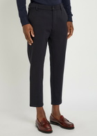 Raith Tapered-leg Woven Trousers Navy