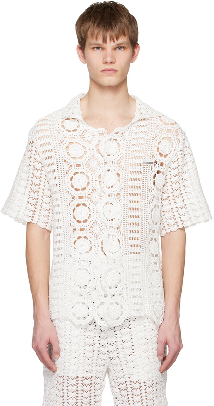 Photo: young n sang White Scalloped Shirt