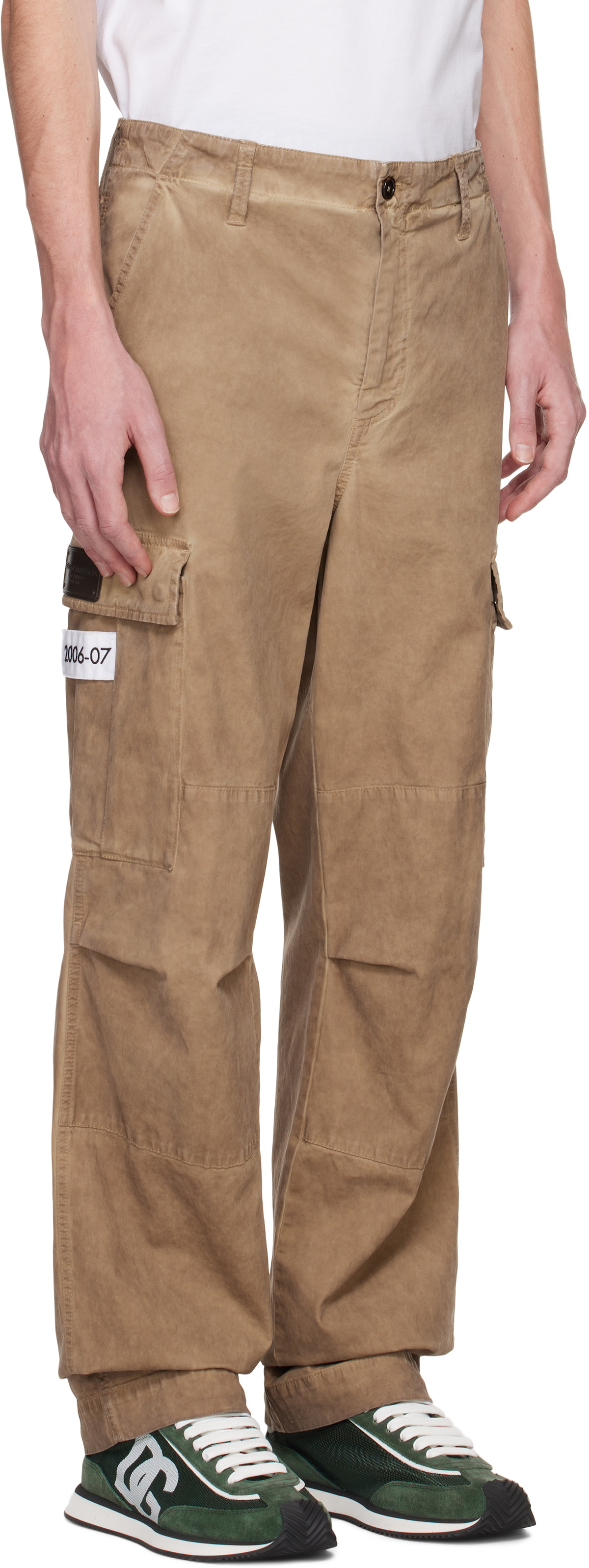 Dolce&Gabbana Beige Cotton Cargo Pants
