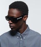 Balenciaga - Rectangular acetate sunglasses