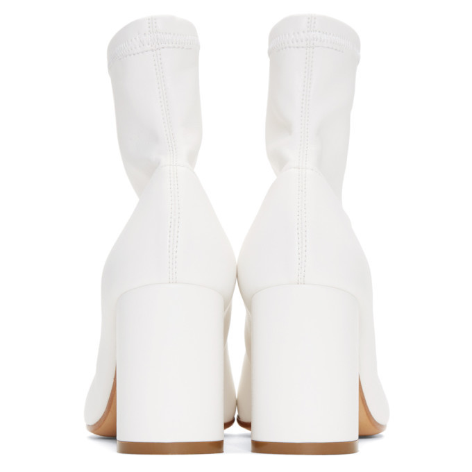 white pump boots