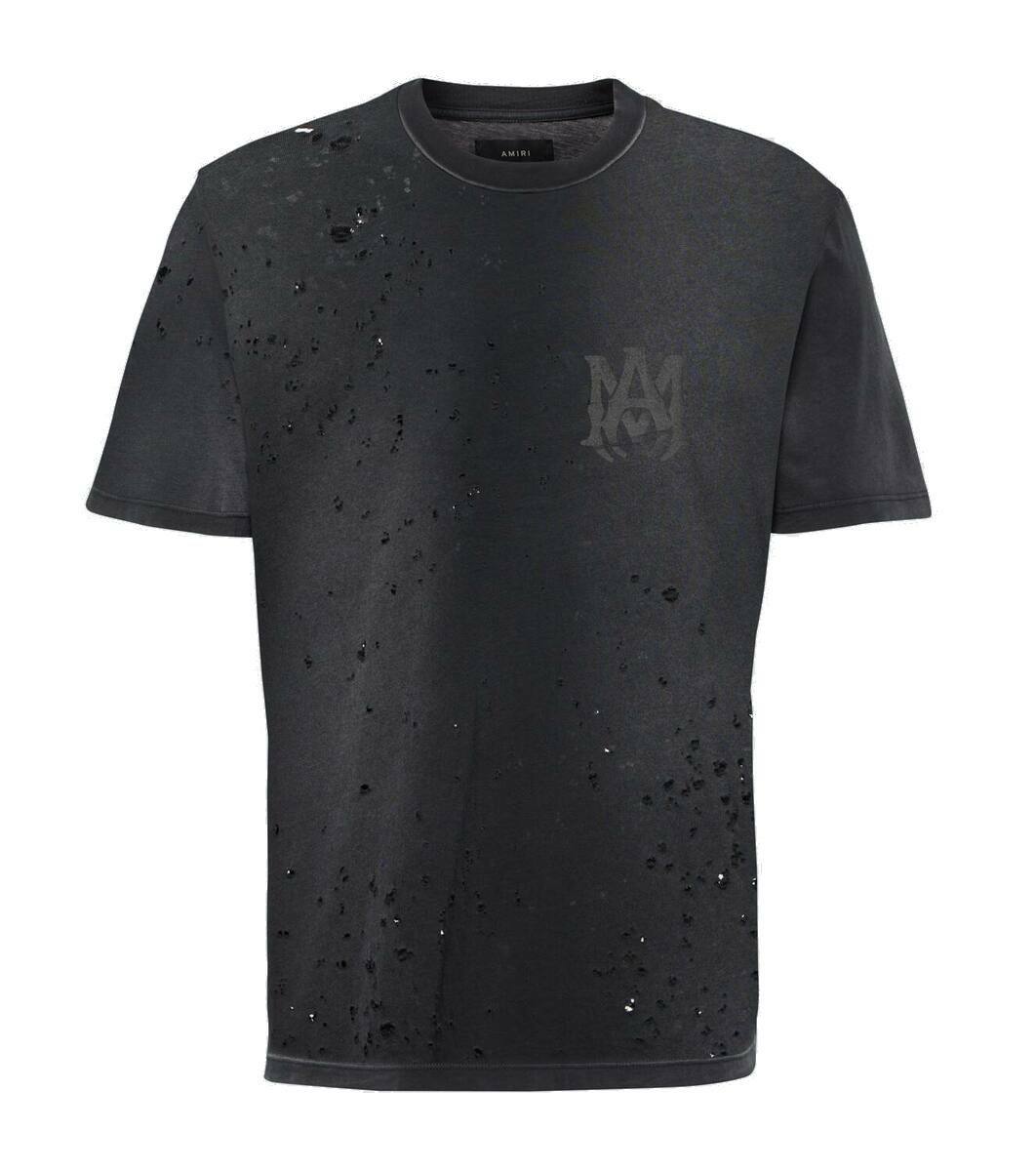 送料関税込み【AMIRI】Shotgun Distressed Cotton-Jersey TShirt AMIRI Core Shotgun Distressed T-shirt | White | FARFETCH