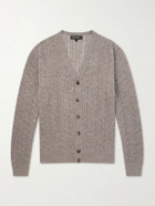 Loro Piana - Walnut Cable-Knit Virgin Wool, Cashmere and Silk-Blend Cardigan - Neutrals