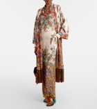 Etro Printed silk palazzo pants