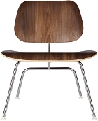 HERMAN MILLER Brown Eames Molded Plywood Metal Base Lounge Chair