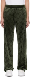 Givenchy Green Monogram 72 Velvet Sweatpants