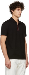 Alexander McQueen Black Selvedge Logo Tape Polo