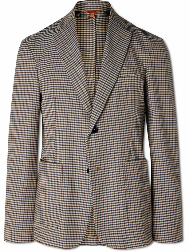 Photo: Barena - Checked Twill Suit Jacket - Brown