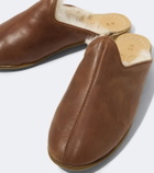 Sabah Shearling-lined leather mules