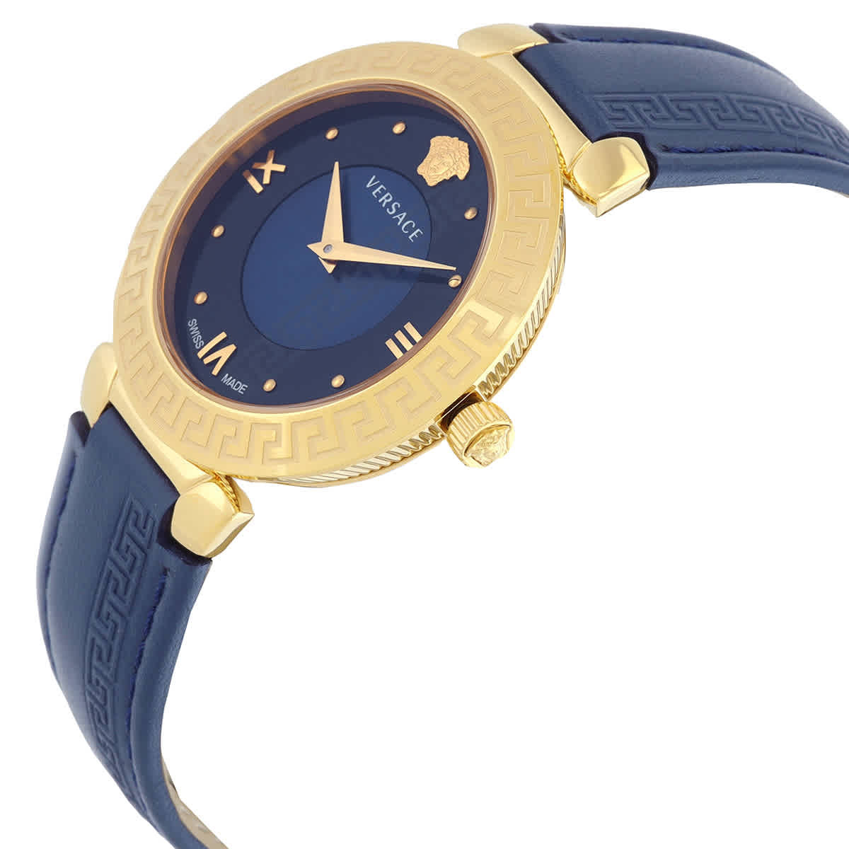 Versace Daphnis Quartz Blue Dial Ladies Watch V16040017 Versace
