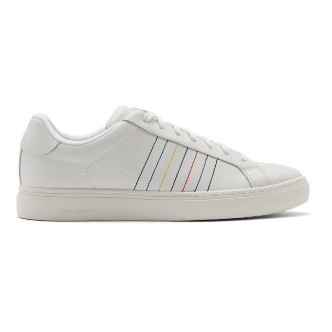 Photo: PS by Paul Smith White Embroidered Rex Sneakers