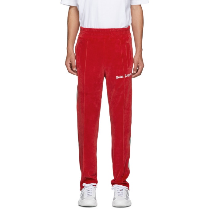 Photo: Palm Angels Red Chenille Track Pants
