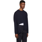 Wooyoungmi Navy Cut-Out Sweater