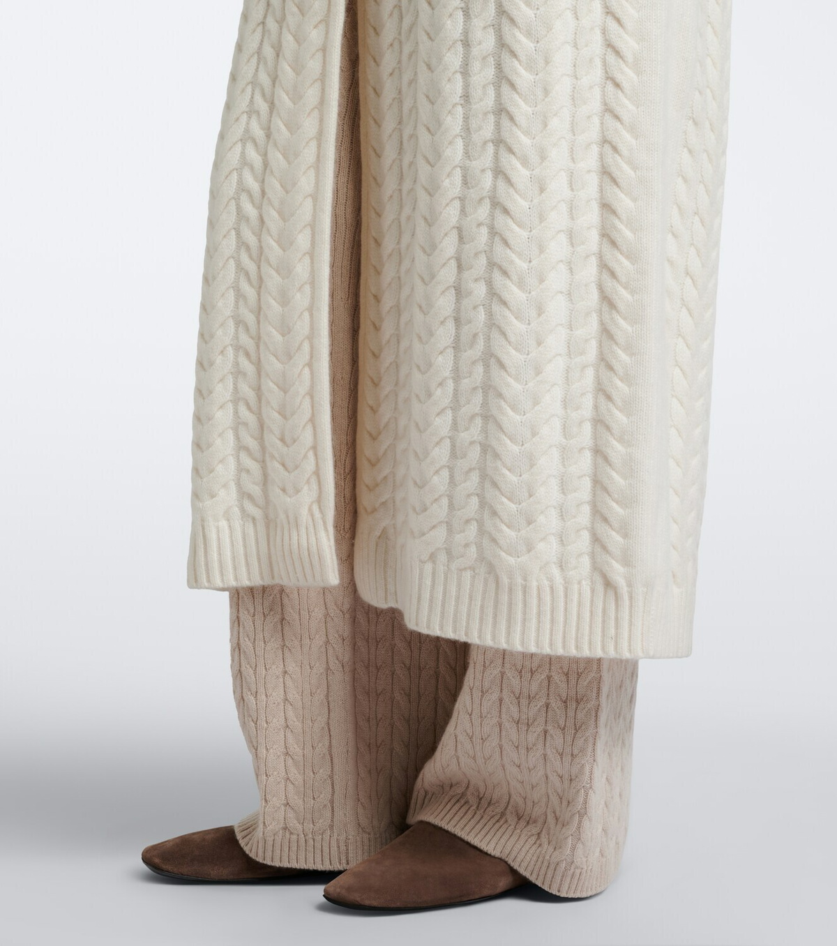 Arch4 Bond Street cable-knit cashmere long cardigan