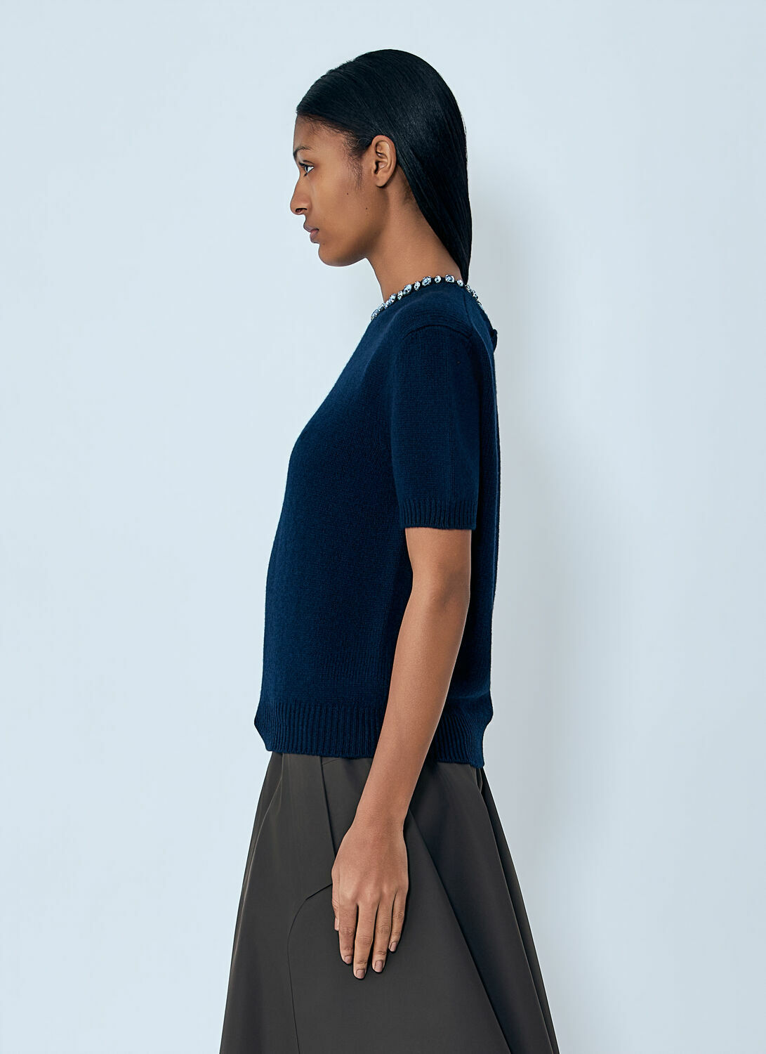 Prada Wool and Cashmere Crew-Neck Sweater