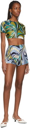 Emilio Pucci Purple Onde-Print Pyjama Shorts