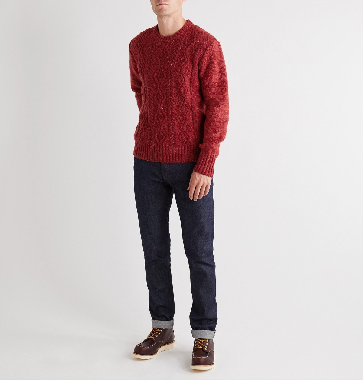 Inis Meáin - Cable-Knit Donegal Merino Wool and Cashmere-Blend Sweater ...